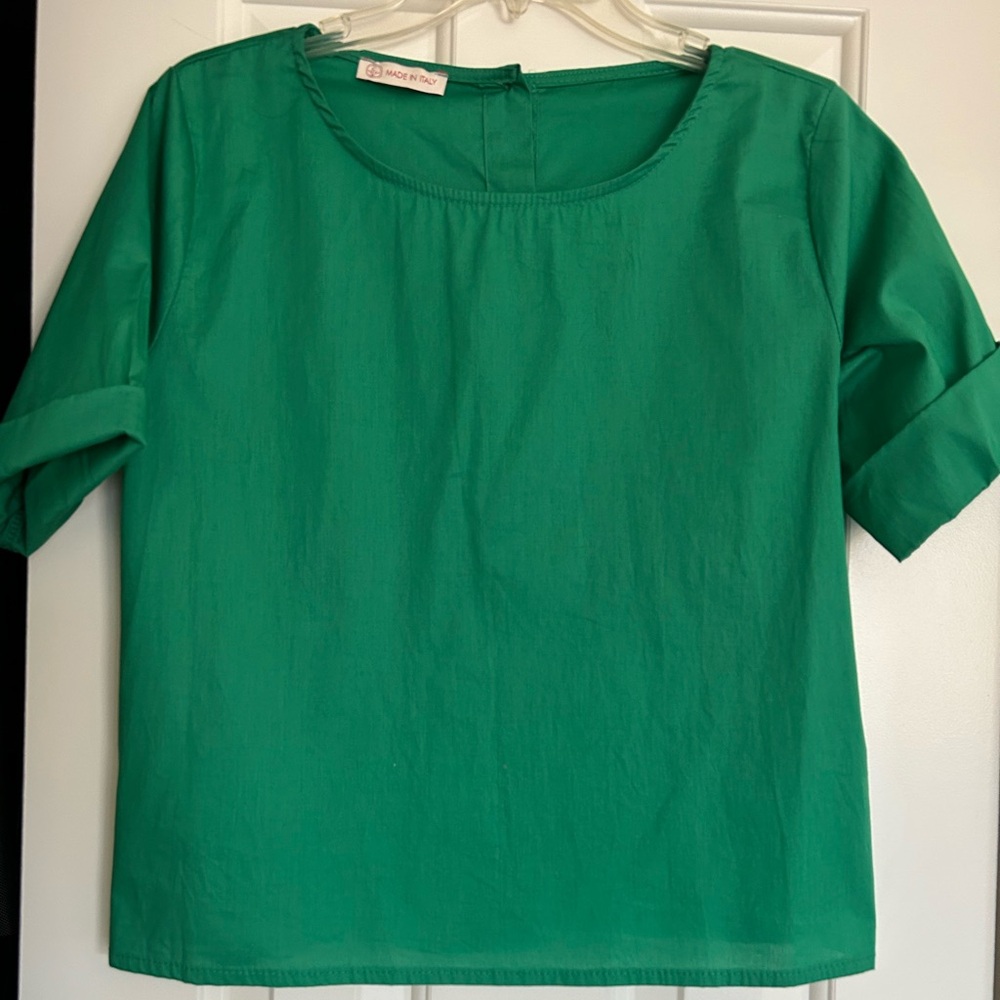 Elegant Green Women's Top made in Italy